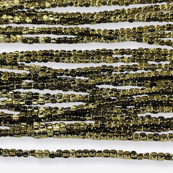 Bloodstone Bead Gold 2*2.3mm 2 Pieces