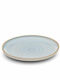 Yuk Shallow Serving Plate Made of Light Blue Porcelain with Diameter 20cm 6 Pieces