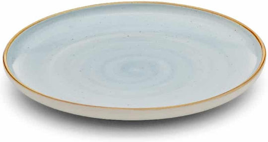 Yuk Servierplatten und Schüsseln flache Porzellan Blau mit Durchmesser 20cm 6 Stück