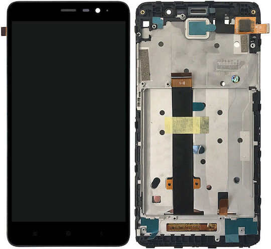 O ecran cu Mecanism Tactil și Cadru pentru Xiaomi Redmi Note 3. (Negru)