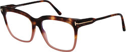 Tom Ford Optical Frame Ft5768-b 055 54 Blue Lig...