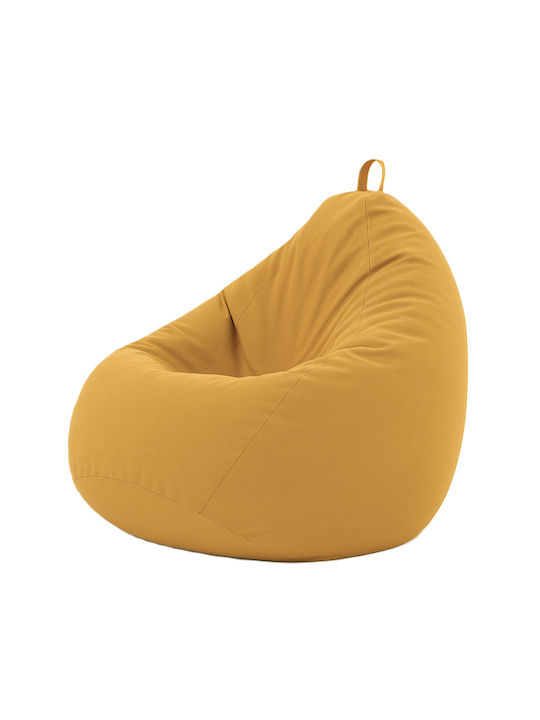 Bean Bag Chair Pear Waterproof Canvas Gold 90x9...