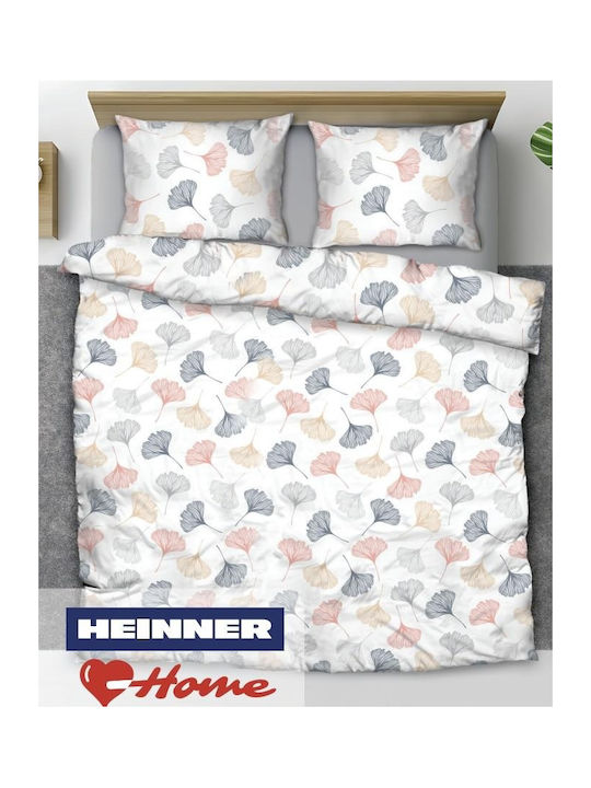Heinner Duvet Cover Set Cotton Double with 2 Pillowcases & 1 Sheet 200x230 Linden