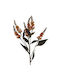 Gisela Graham Artificial Orange Branch Small Bellflowers 55 Cm