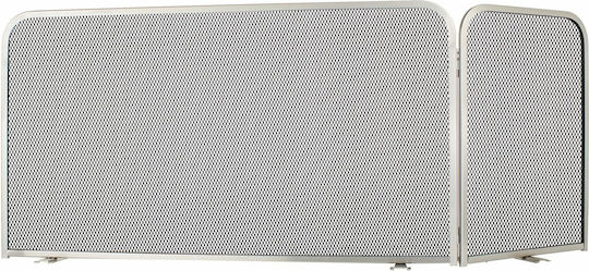 Zogometal Μεταλλικό Προστατευτικό Τζακιού 80x40x50cm Ασημί