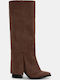 Leder Damenstiefel Cowboy Braun