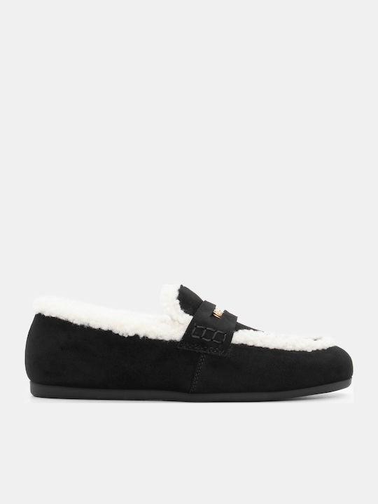 Δερμάτινα Γυναικεία Loafers σε Μαύρο Χρώμα