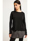 Women's Sweater Cotton Black