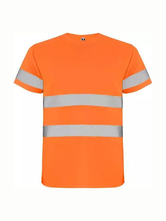 Roly Reflektierendes Kurzärmeliges Unisex Arbeitshemd Delta Code 9310 Fluororange