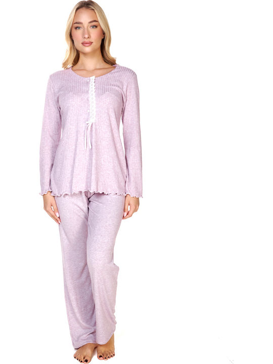 Kare Design Winter Damen Pyjama-Set Pink