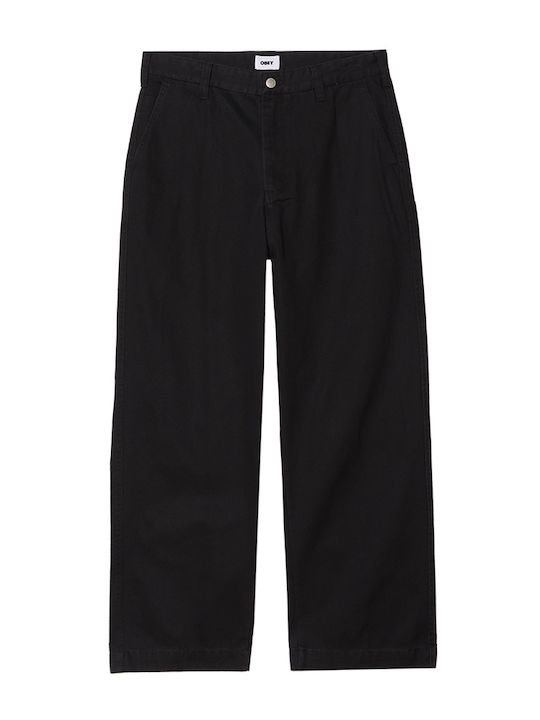 Trousers Chino in Baggy Line Black
