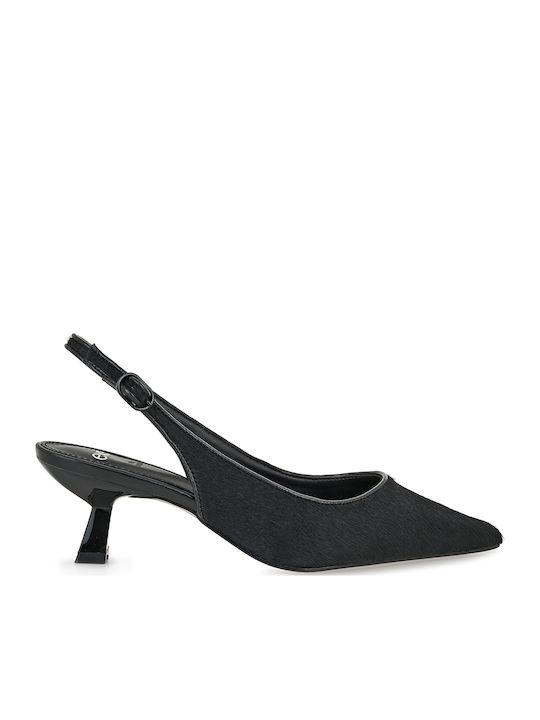 Leather Black Medium Heels Blair 368