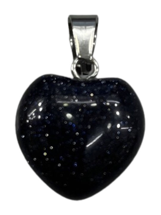 Navy Blue Heart Charm