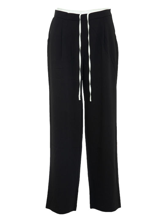 Maya Women's Fabric Trousers Black