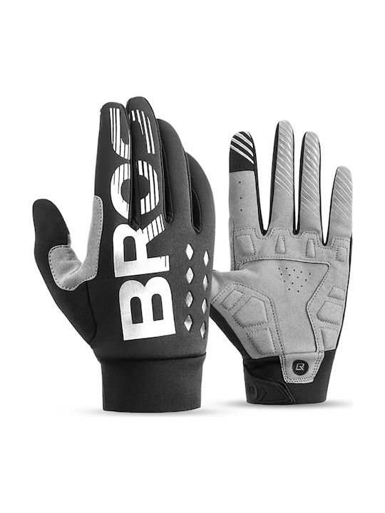Rockbros Μακριά Ανδρικά Γάντια Ποδηλασίας Μαύρα