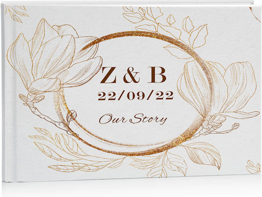 Wedding Wish Book Gold Peony 27 X 21 Cm D15010 Bal-d15010-paionia