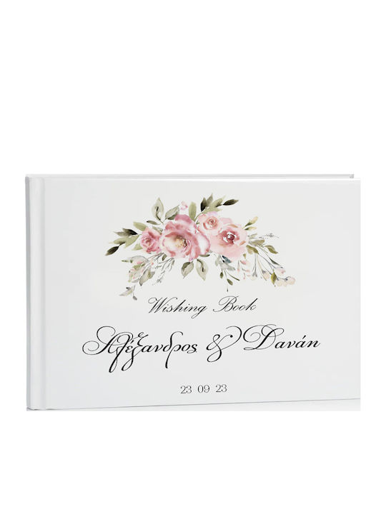 Wedding Wish Book Floral 27 X 21 Cm D15010 Bal-d15010-floral