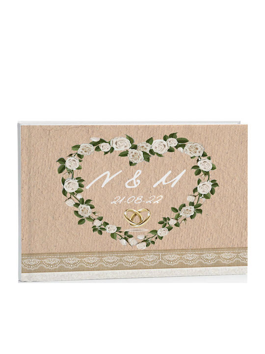 Wedding Wish Book Heart Roses 27 X 21 Cm D15010 Bal-d15010-kardia