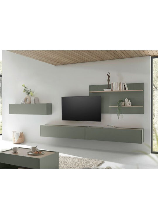 Wohnzimmer TV-Einheit Elbsori 121 Grün mit Bele...