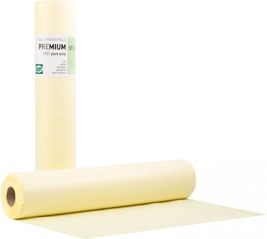 Sofr Care Хартия Ролка Premium Ролка За Изпити Пластмасова + Хартия Жълта 58см X 50м