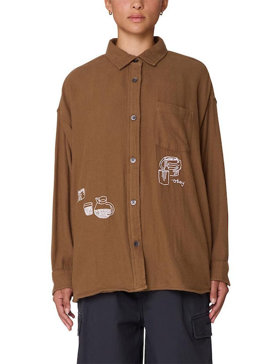 Delight Women's Long Sleeve Shirt Tan