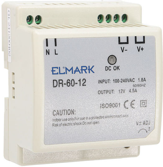 Elmark LED Power Supply Power 60W with Output Voltage 12V