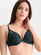 Evelyn Triangle Push Up Triangle Bra Underwire Green