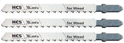 Mtx Set Jig Saw Blades Wood T101d 75mm 3 Pieces