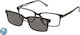 Solano Cl 90194c Men's Prescription Eyeglass Frame Polarized Clip-On Plastic Gray 52 Mm