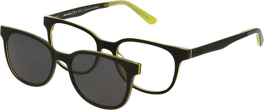 Solano Cl 50047c Black Plastic Prescription Glasses Polarized Clip-on Boys 47 Mm