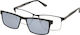 Solano Cl 10169a Men's Eyeglass Frame Polarized Clip-on Metal Black 55 Mm