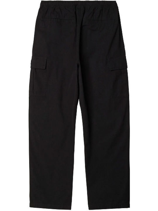 Easy Ripstop Trousers Cargo in Relaxed Fit Black