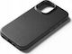 Mujjo Back Cover Leather Black (iPhone 16)