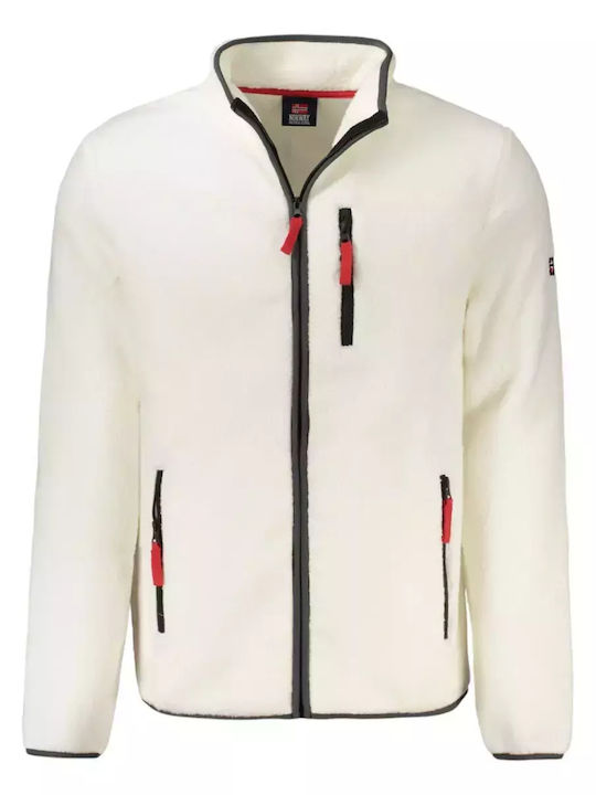 Ανδρική Ζακέτα Fleece Λευκή