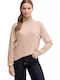 Women's Sweater Cotton Turtleneck Beige