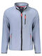 Men's Fleece Cardigan Grey Light Blue