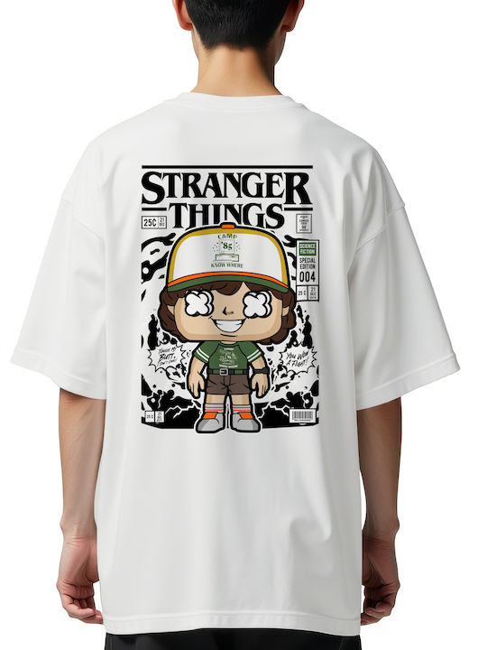 Oversized T-shirt Stranger Things Dustin Pop Culture White
