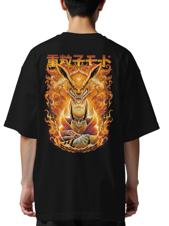 Oversized T-shirt Naruto Kurama Pop Culture Schwarz