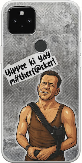 Epic Quotes Yippee Ki Yay Google Pixel 4a 5G Гъвкава TPU Прозрачна Силиконова Калъфка
