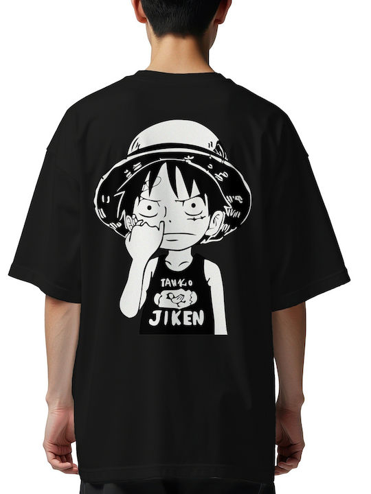 Kinder-T-Shirt Black Kid Luffy One Piece