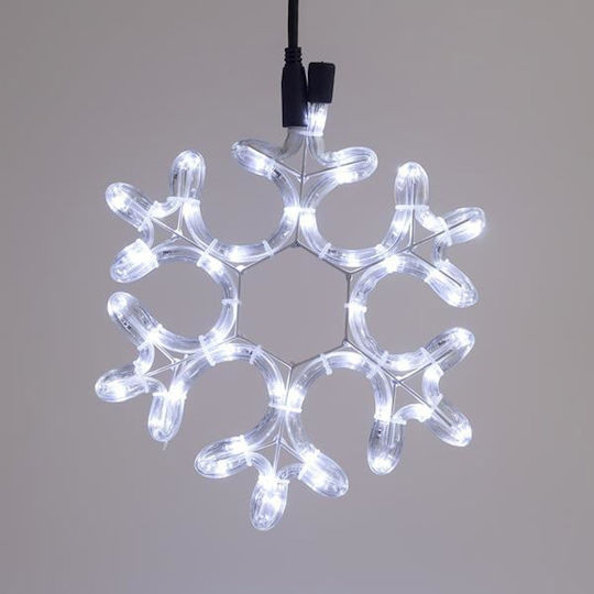 Estheti Schneeflocke 2m Led Lichtschlauch Monokanal Weiß 25x25cm Ip44 5 Stücke
