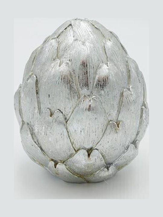 Estheti Artichoke Polyresin Silver 14.5x9.5cm 2 Pieces