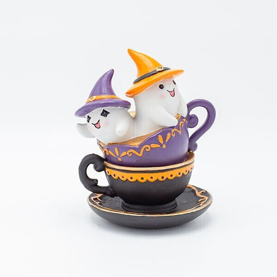 Estheti Halloween Figuren Orange Schwarz Mit Kappe Tassen 14,5x12,7x17,5cm
