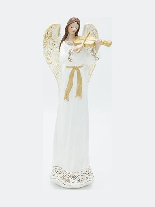 Eurolamp Christmas Plastic Figure Cherub White Height 28.5cm