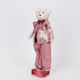 Weihnachtliche Stoff Figur Bär Rosa