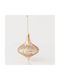Hängendes Kugel Ornament Ornament Glas Rose Gold Set 4Stück
