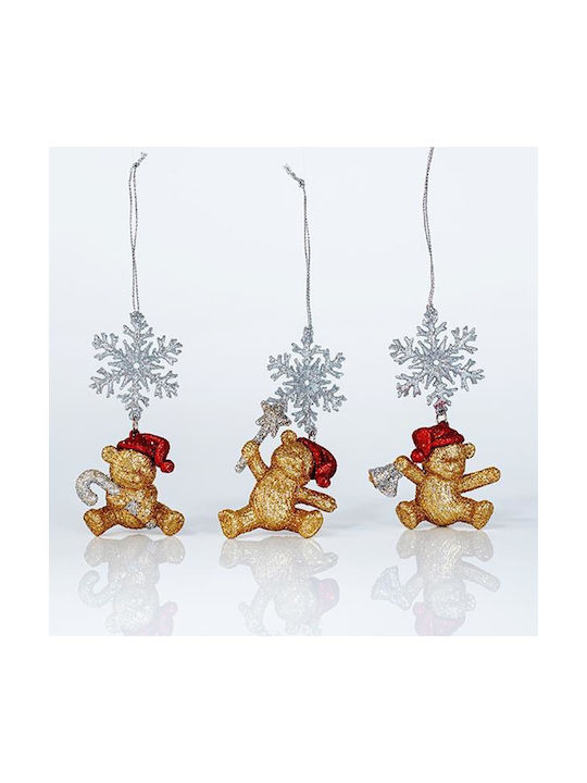 Ornament suspendat Ursulet Auriu 6x9.8buc Set 6buc