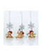 Ornament suspendat Ursulet Auriu 6x9.8buc Set 6buc