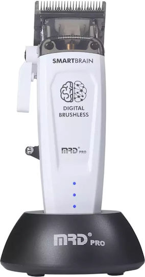 MRD Pro Smart Brain Επαγγελματική Επαναφορτιζόμενη Κουρευτική Μηχανή Λευκή HC-90-4