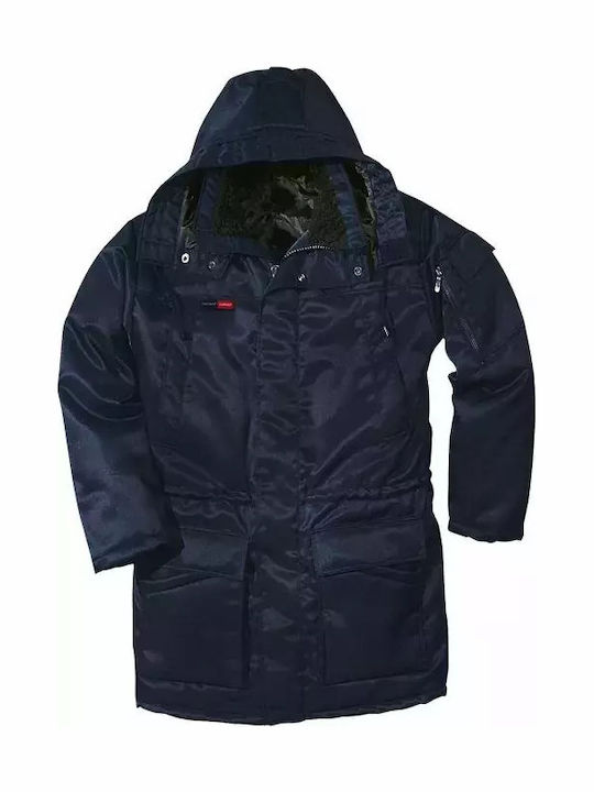 Jacket Fristads Kansas 100358 100497 8592 10-213/216 Water Wind Resistant Hood Мъжко Работно яке Противостудово Син